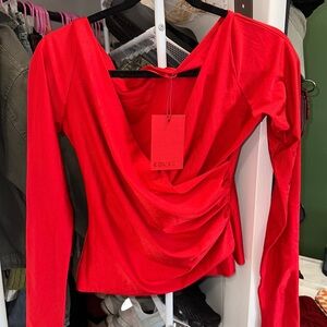 Red Coucoo Long Sleeve Top